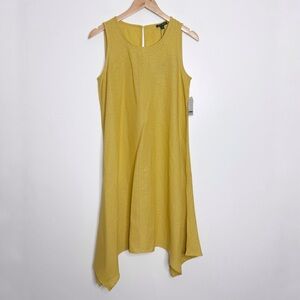 For Cynthia | Dresses | For Cynthia S Womens Linen Blend Colorblock  Sleeveless Midi Dress Pockets Tank | Poshmark